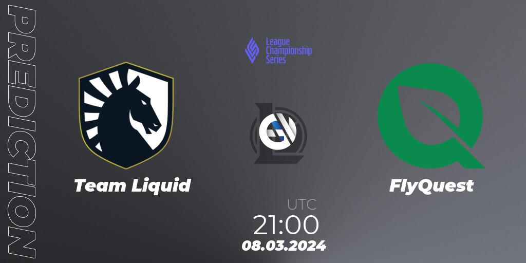 Pronósticos Team Liquid - FlyQuest. 08.03.24. LCS Spring 2024 - Group Stage - LoL