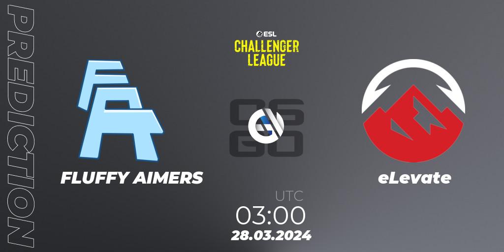 Pronósticos FLUFFY AIMERS - eLevate. 18.05.2024 at 02:00. ESL Challenger League Season 47: North America - Counter-Strike (CS2)