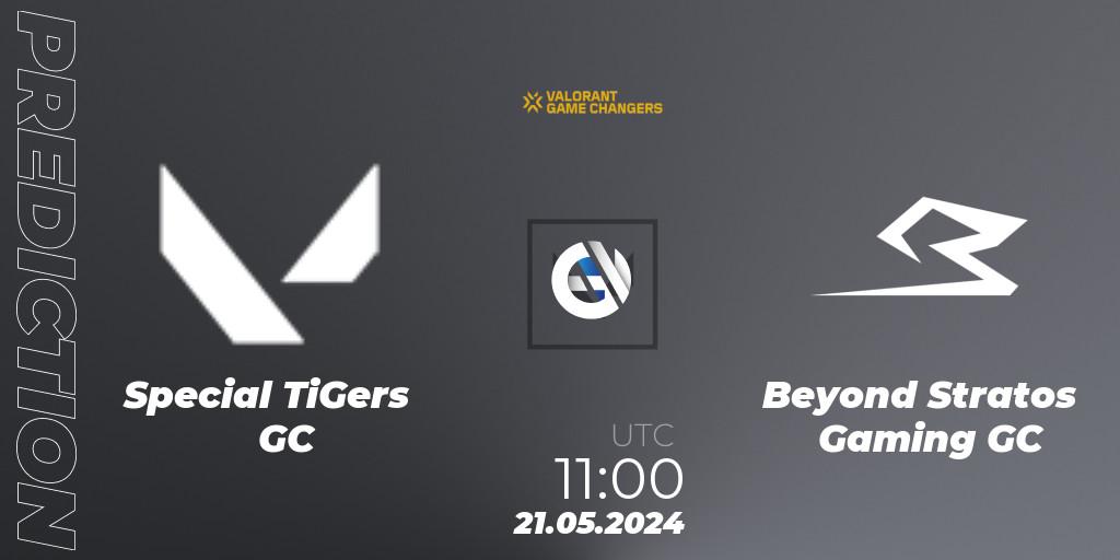 Pronósticos Special TiGers GC - Beyond Stratos Gaming GC. 21.05.2024 at 11:30. VCT 2024: Game Changers Korea Stage 1 - VALORANT