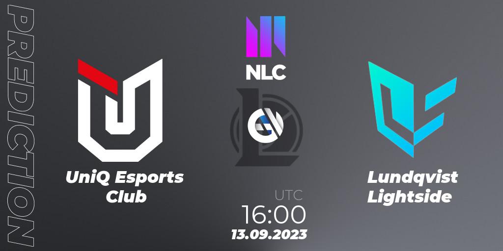 Pronósticos UniQ Esports Club - Lundqvist Lightside. 13.09.23. NLC Division 1 2024 Promotion - LoL