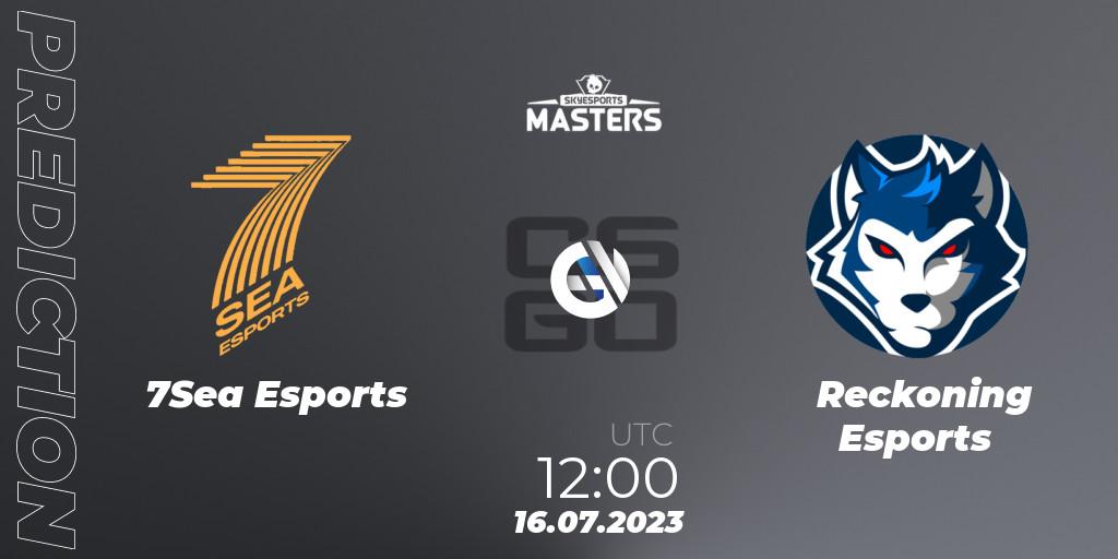 Pronósticos 7Sea Esports - Reckoning Esports. 16.07.2023 at 12:00. Skyesports Masters 2023: Regular Season - Counter-Strike (CS2)