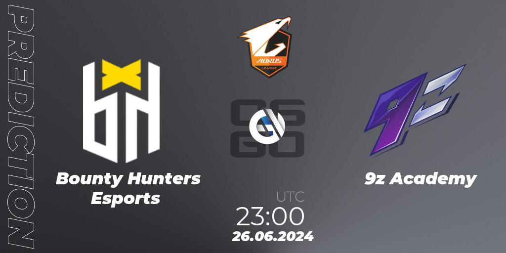 Pronósticos Bounty Hunters Esports - 9z Academy. 26.06.2024 at 23:00. Aorus League 2024 Season 1: Brazil - Counter-Strike (CS2)