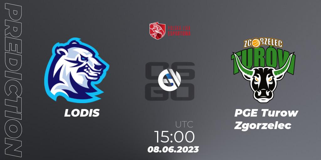 Pronósticos LODIS - PGE Turow Zgorzelec. 08.06.2023 at 15:00. Polish Esports League 2023 Split 2 - Counter-Strike (CS2)