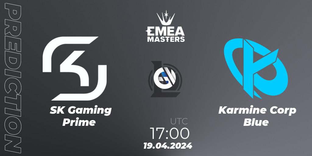 Pronósticos SK Gaming Prime - Karmine Corp Blue. 19.04.24. EMEA Masters Spring 2024 - Group Stage - LoL