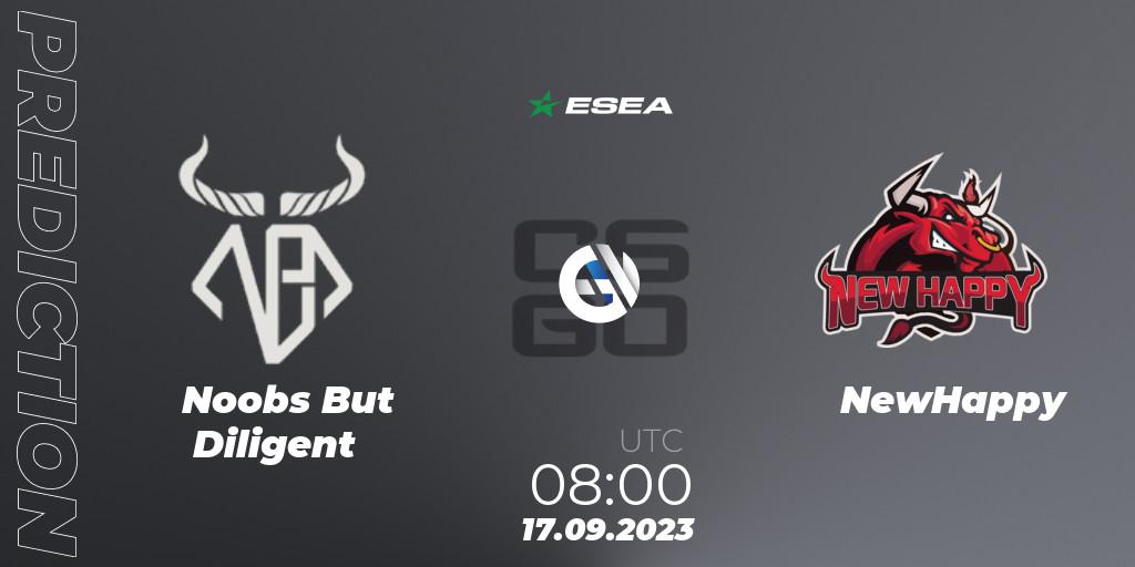 Pronósticos Noobs But Diligent - NewHappy. 17.09.2023 at 08:00. ESEA Cash Cup: Asia - Summer 2023 #1 - Counter-Strike (CS2)