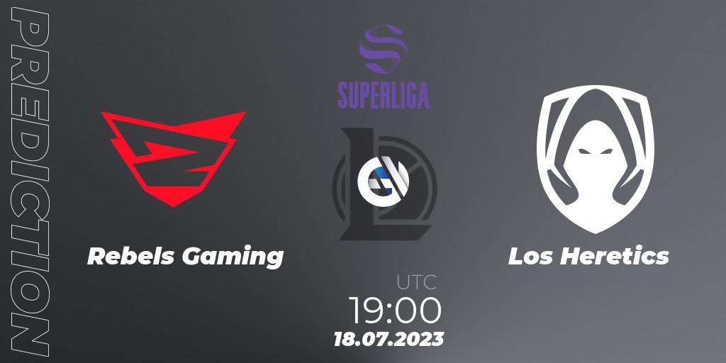 Pronósticos Rebels Gaming - Los Heretics. 18.07.2023 at 19:00. Superliga Summer 2023 - Group Stage - LoL