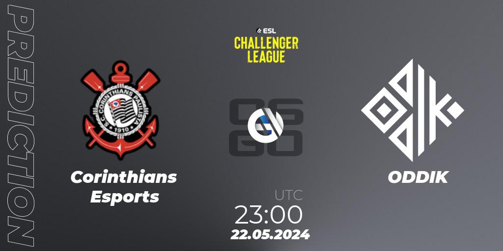 Pronósticos Corinthians Esports - ODDIK. 22.05.2024 at 23:00. ESL Challenger League Season 47: South America - Counter-Strike (CS2)