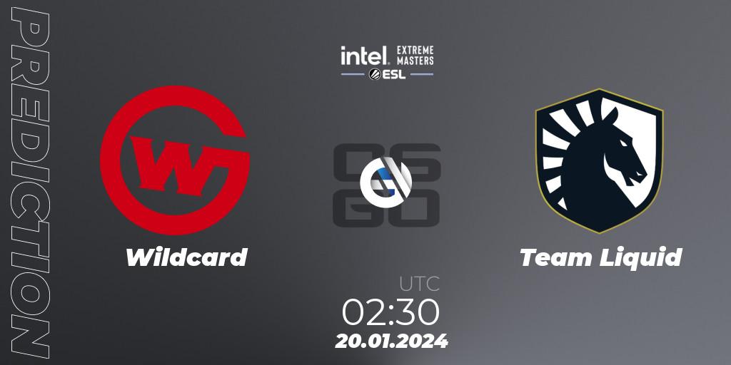 Pronósticos Wildcard - Team Liquid. 20.01.24. Intel Extreme Masters China 2024: North American Closed Qualifier - CS2 (CS:GO)