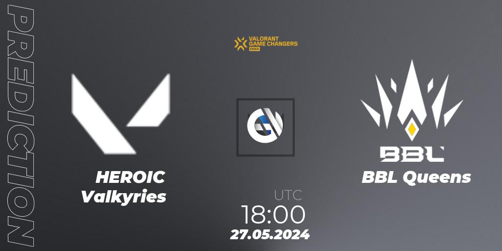 Pronósticos HEROIC Valkyries - BBL Queens. 27.05.2024 at 17:10. VCT 2024: Game Changers EMEA Stage 2 - VALORANT