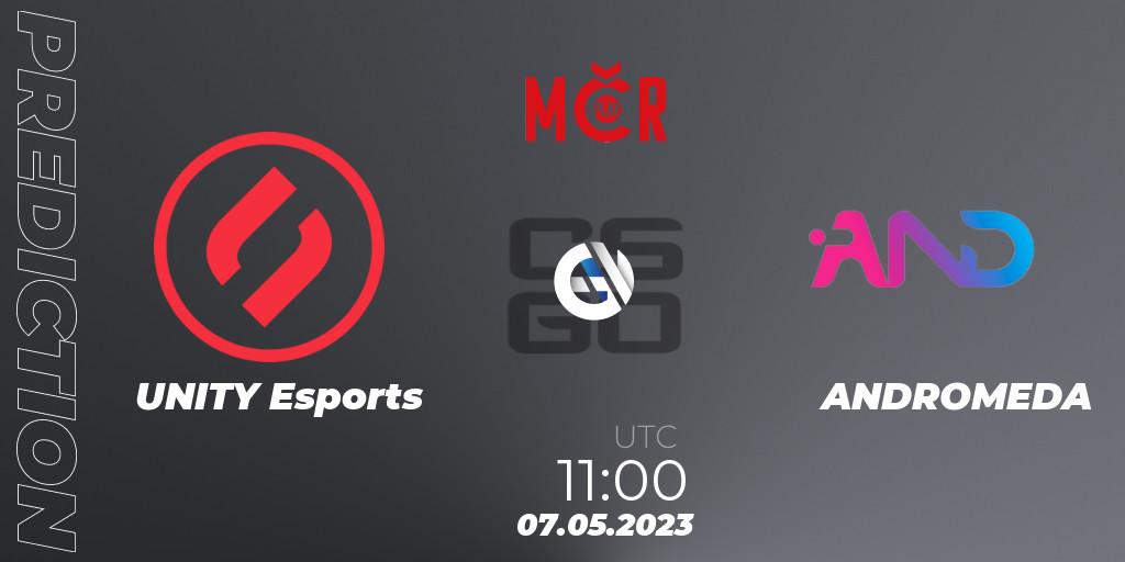 Pronósticos UNITY Esports - ANDROMEDA. 07.05.2023 at 11:00. Tipsport Cup Bratislava 2023: Closed Qualifier - Counter-Strike (CS2)