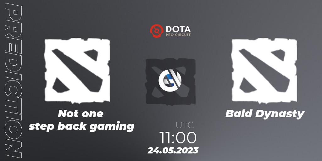 Pronósticos Not one step back gaming - Bald Dynasty. 24.05.2023 at 10:55. DPC 2023 Tour 3: EEU Closed Qualifier - Dota 2