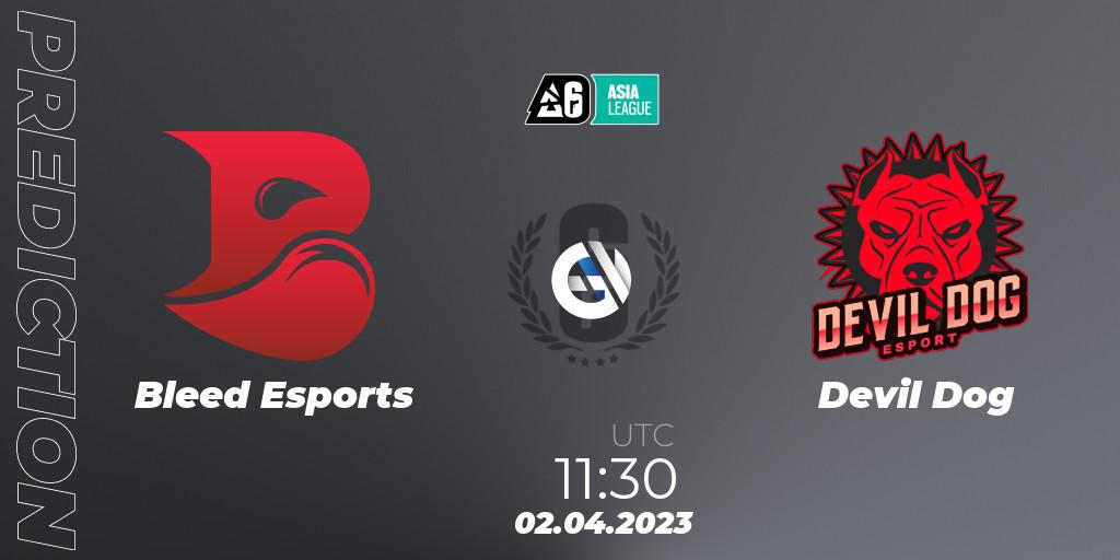 Pronósticos Bleed Esports - Devil Dog. 02.04.23. SEA League 2023 - Stage 1 - Rainbow Six