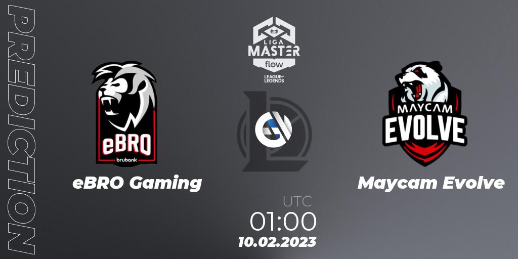 Pronósticos eBRO Gaming - Maycam Evolve. 10.02.23. Liga Master Opening 2023 - Group Stage - LoL
