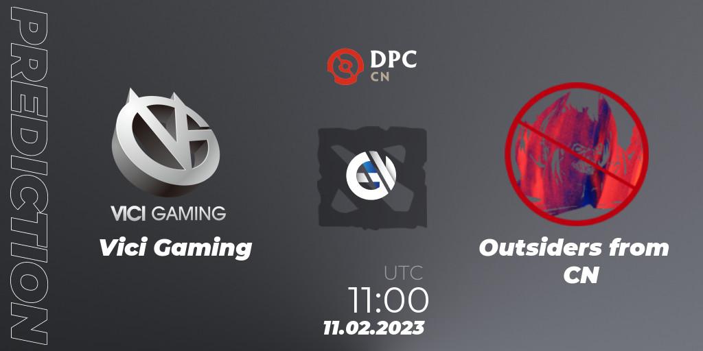 Pronósticos Vici Gaming - Outsiders from CN. 11.02.23. DPC 2022/2023 Winter Tour 1: CN Division II (Lower) - Dota 2