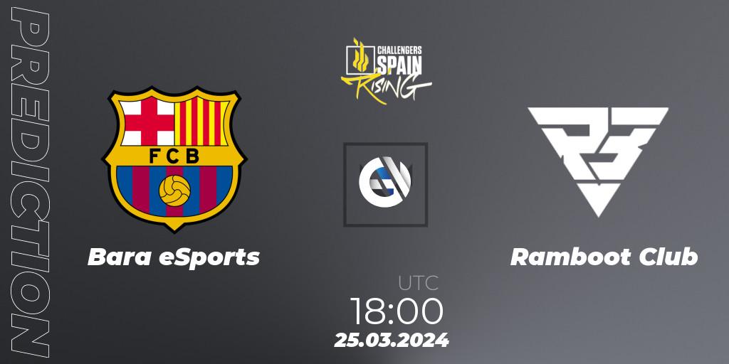 Pronósticos Barça eSports - Ramboot Club. 25.03.2024 at 20:00. VALORANT Challengers 2024 Spain: Rising Split 1 - VALORANT