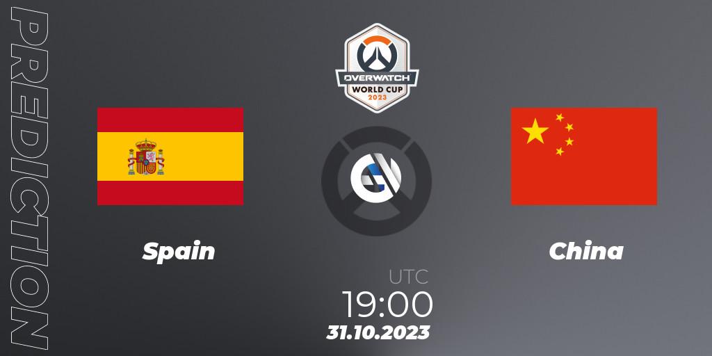 Pronósticos Spain - China. 31.10.23. Overwatch World Cup 2023 - Overwatch