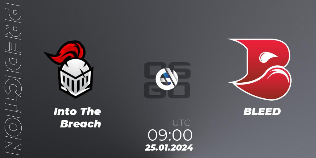 Pronósticos Into The Breach - BLEED. 25.01.24. European Pro League Season 13 - CS2 (CS:GO)