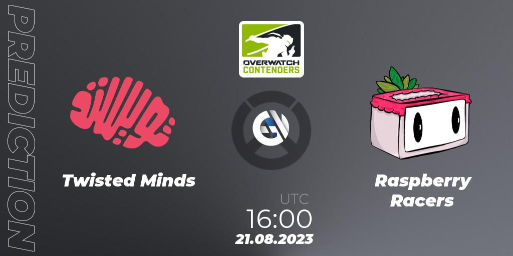 Pronósticos Twisted Minds - Raspberry Racers. 21.08.2023 at 16:00. Overwatch Contenders 2023 Summer Series: Europe - Overwatch