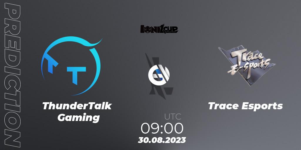 Pronósticos ThunderTalk Gaming - Trace Esports. 30.08.2023 at 09:00. Ionia Cup 2023 - WRL CN Qualifiers - Wild Rift