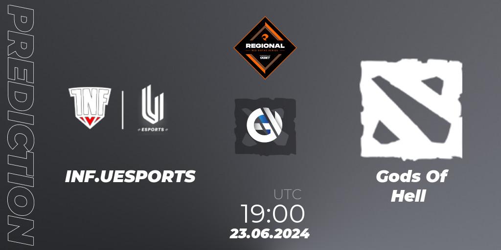 Pronósticos INF.UESPORTS - Gods Of Hell. 23.06.2024 at 19:00. RES Regional Series: LATAM #3 - Dota 2