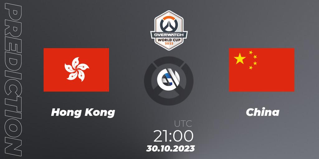 Pronósticos Hong Kong - China. 30.10.23. Overwatch World Cup 2023 - Overwatch