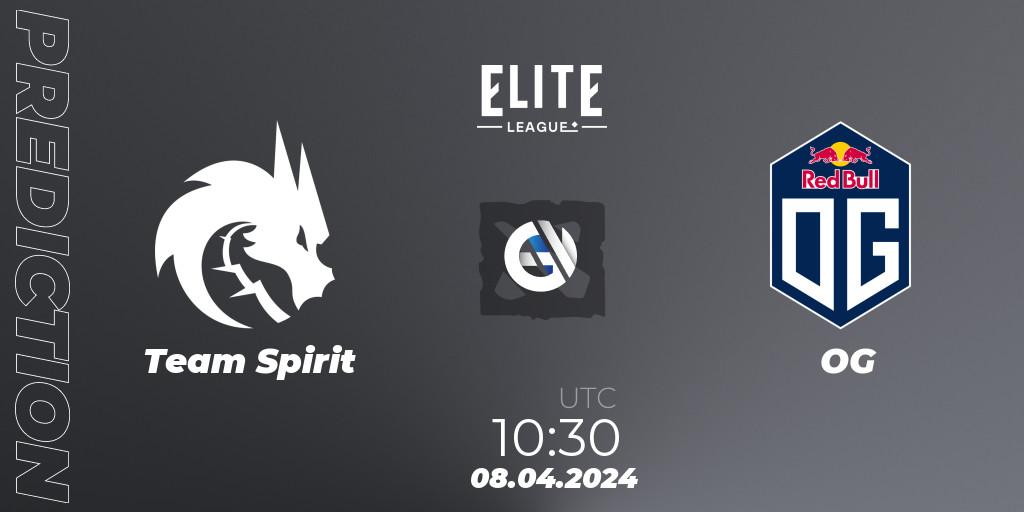 Pronósticos Team Spirit - OG. 08.04.24. Elite League: Round-Robin Stage - Dota 2