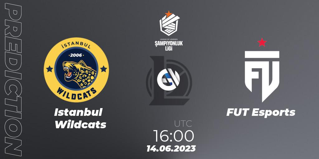 Pronósticos Istanbul Wildcats - FUT Esports. 14.06.2023 at 16:00. TCL Summer 2023 - Group Stage - LoL