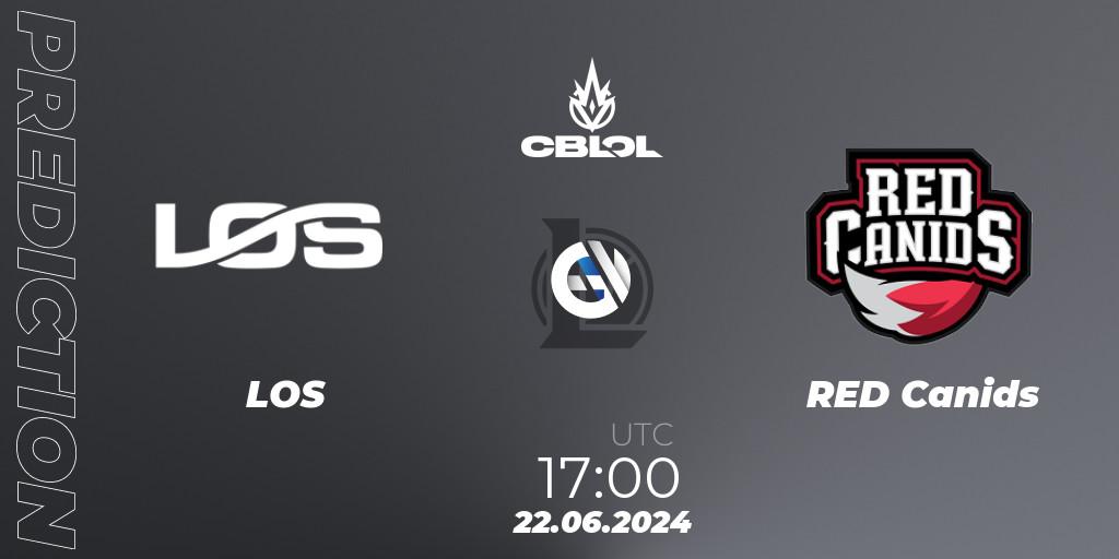 Pronósticos LOS - RED Canids. 22.06.2024 at 17:00. CBLOL Split 2 2024 - Group Stage - LoL