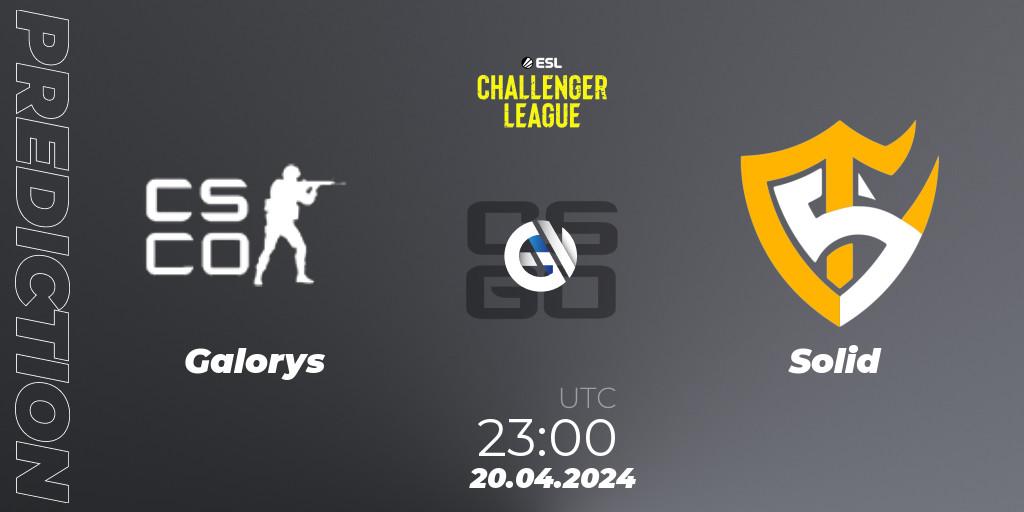 Pronósticos Galorys - Solid. 20.04.24. ESL Challenger League Season 47: South America - CS2 (CS:GO)