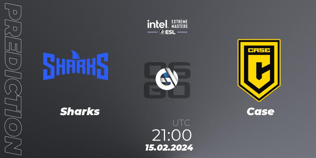 Pronósticos Sharks - Case. 15.02.2024 at 21:10. Intel Extreme Masters Dallas 2024: South American Open Qualifier #1 - Counter-Strike (CS2)