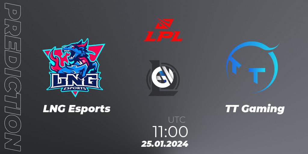 Pronósticos LNG Esports - TT Gaming. 25.01.24. LPL Spring 2024 - Group Stage - LoL