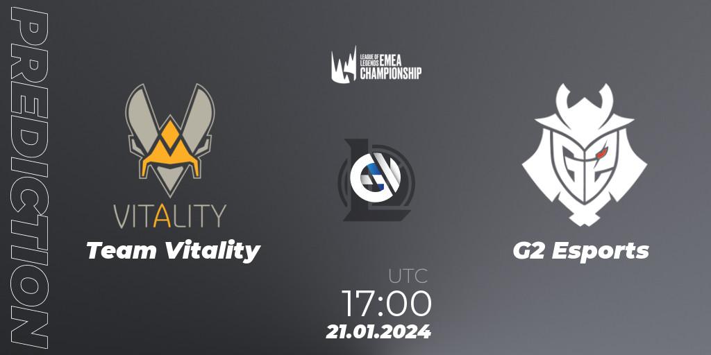 Pronósticos Team Vitality - G2 Esports. 22.01.2024 at 19:00. LEC Winter 2024 - Regular Season - LoL