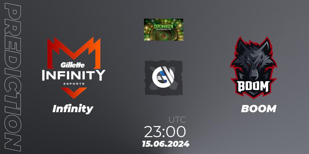 Pronósticos Infinity - BOOM. 15.06.2024 at 20:40. The International 2024: South America Closed Qualifier - Dota 2
