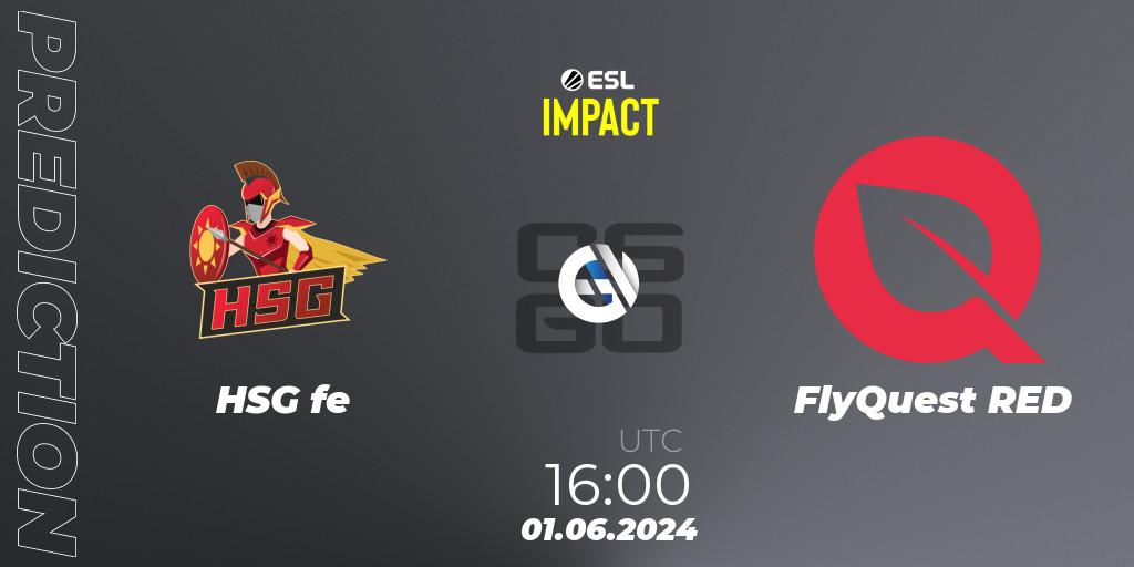 Pronósticos HSG fe - FlyQuest RED. 01.06.2024 at 16:00. ESL Impact League Season 5 Finals - Counter-Strike (CS2)