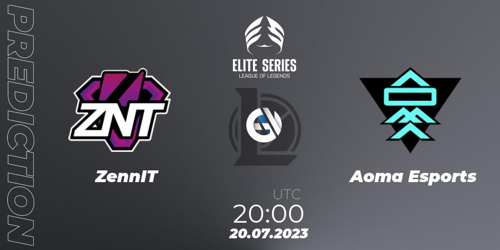 Pronósticos ZennIT - Aoma Esports. 20.07.2023 at 20:00. Elite Series Summer 2023 - LoL