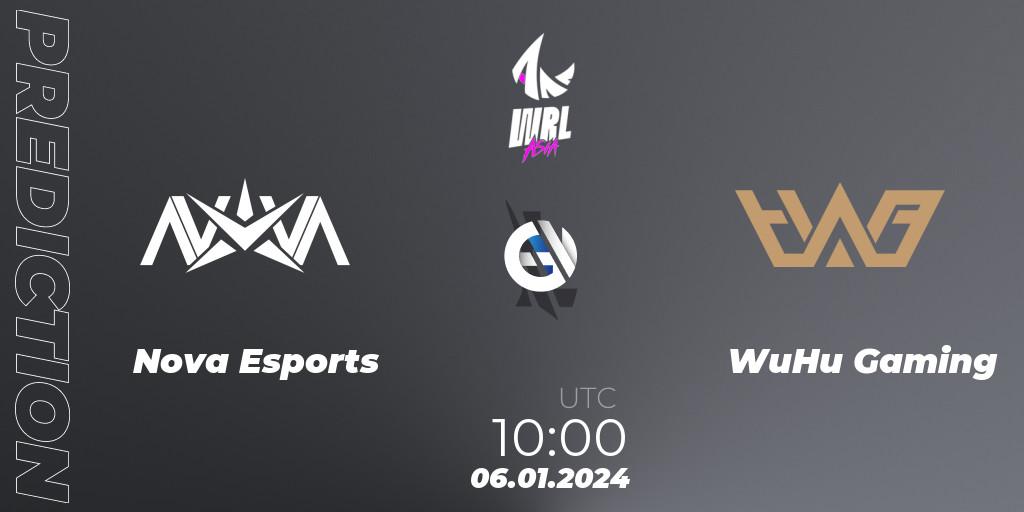Pronósticos Nova Esports - WuHu Gaming. 06.01.24. WRL Asia 2023 - Season 2: China Conference - Wild Rift