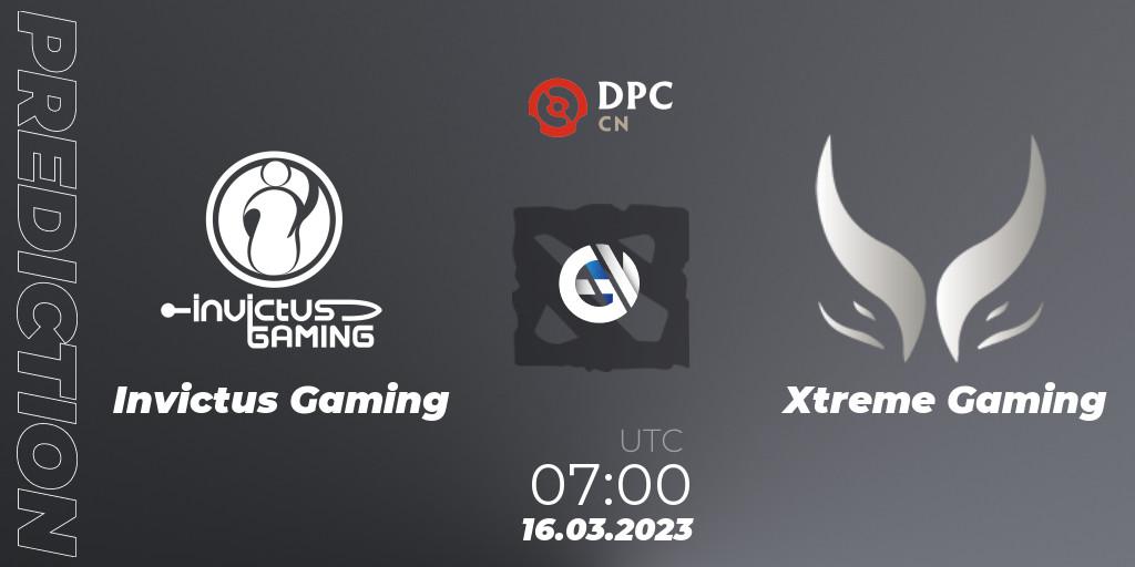 Pronósticos Invictus Gaming - Xtreme Gaming. 16.03.23. DPC 2023 Tour 2: China Division I (Upper) - Dota 2