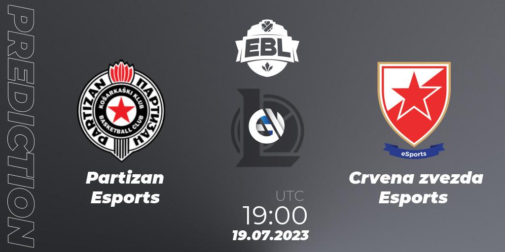 Pronósticos Partizan Esports - Crvena zvezda Esports. 19.07.2023 at 19:00. Esports Balkan League Season 13 - LoL