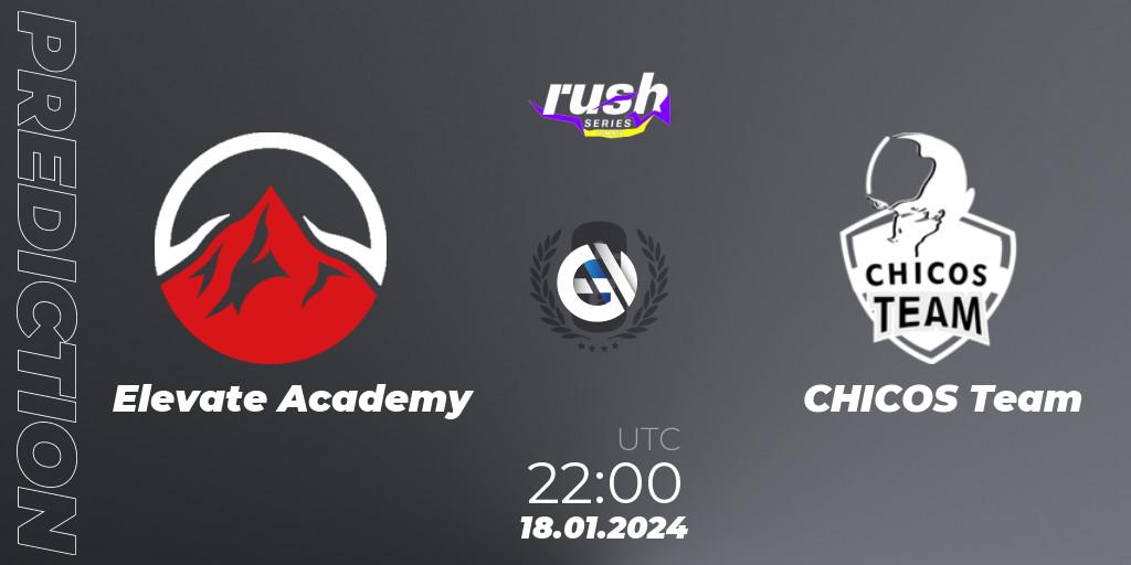 Pronósticos Elevate Academy - CHICOS Team. 18.01.2024 at 22:00. RUSH SERIES Summer - Rainbow Six
