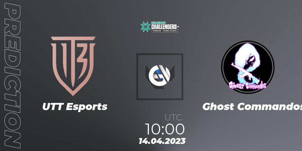 Pronósticos UTT Esports - Ghost Commandos. 14.04.2023 at 10:00. VALORANT Challengers 2023: Hong Kong & Taiwan Split 2 - Group stage - VALORANT