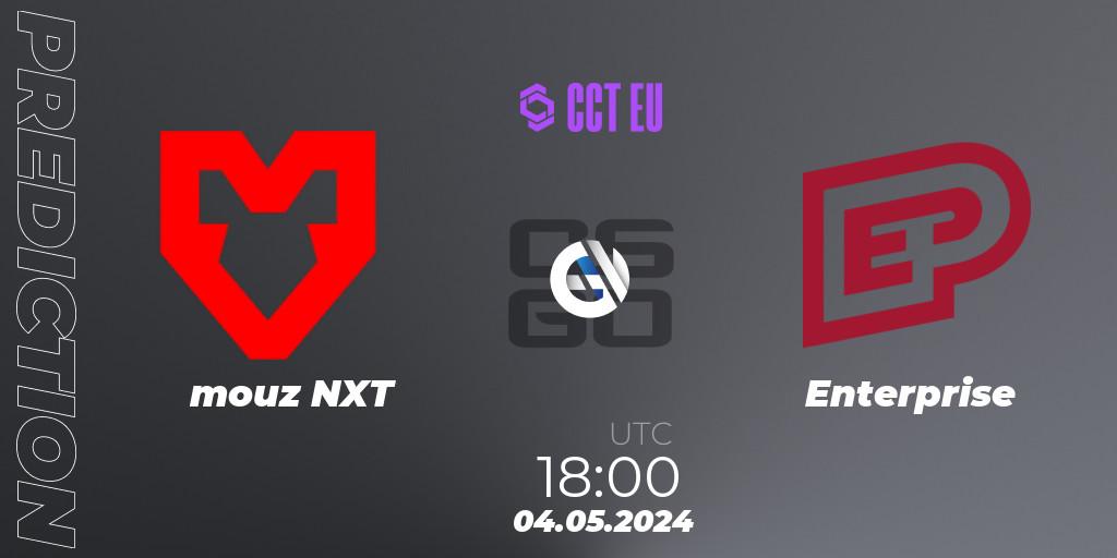 Pronósticos mouz NXT - Enterprise. 04.05.2024 at 18:00. CCT Season 2 Europe Series 2 - Counter-Strike (CS2)