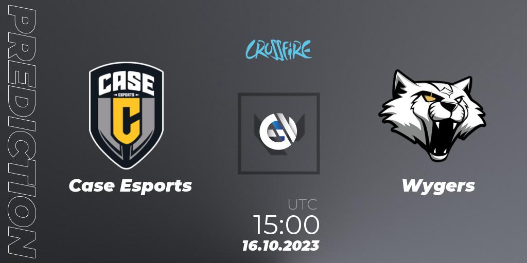 Pronósticos Case Esports - Wygers. 16.10.2023 at 15:00. LVP - Crossfire Cup 2023: Contenders #2 - VALORANT