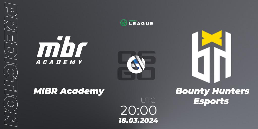 Pronósticos MIBR Academy - Bounty Hunters Esports. 18.03.24. ESEA Season 48: Open Division - South America - CS2 (CS:GO)