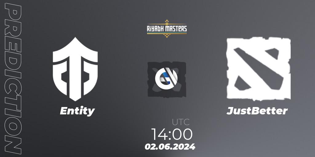 Pronósticos Entity - JustBetter. 02.06.2024 at 14:20. Riyadh Masters 2024: Western Europe Closed Qualifier - Dota 2
