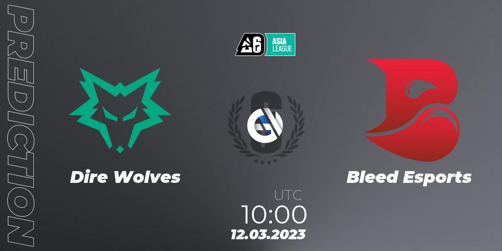 Pronósticos Dire Wolves - Bleed Esports. 12.03.2023 at 10:30. SEA League 2023 - Stage 1 - Rainbow Six
