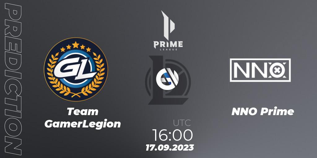 Pronósticos Team GamerLegion - NNO Prime. 18.09.23. Prime League 2024 - Promotion Tournament - LoL