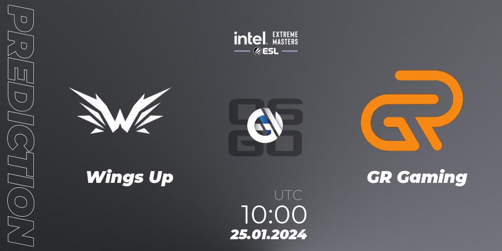 Pronósticos Wings Up - GR Gaming. 25.01.24. Intel Extreme Masters China 2024: Asian Open Qualifier #2 - CS2 (CS:GO)