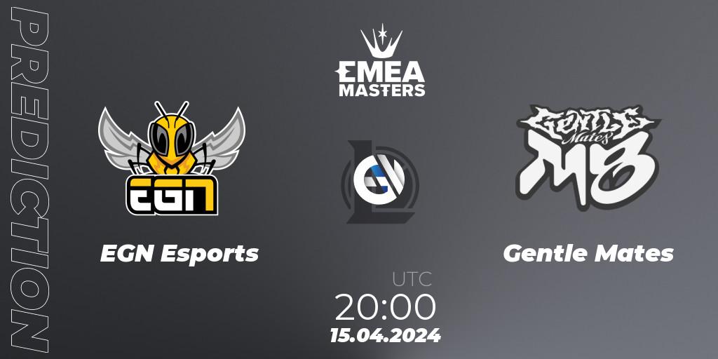 Pronósticos EGN Esports - Gentle Mates. 15.04.24. EMEA Masters Spring 2024 - Play-In - LoL