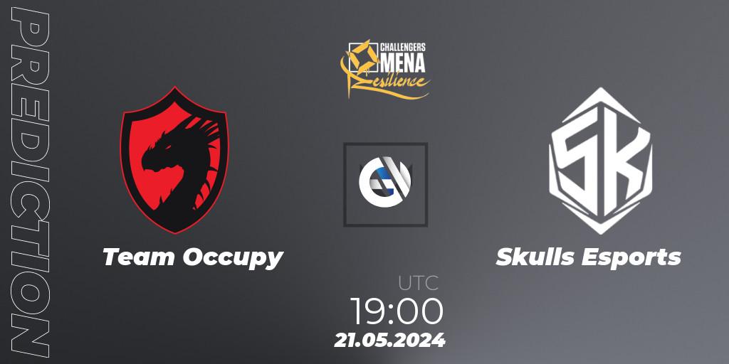 Pronósticos Team Occupy - Skulls Esports. 21.05.2024 at 19:00. VALORANT Challengers 2024 MENA: Resilience Split 2 - Levant and North Africa - VALORANT