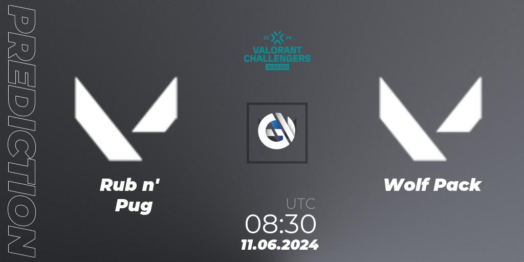 Pronósticos Rub n' Pug - Wolf Pack. 11.06.2024 at 08:30. VALORANT Challengers 2024 Oceania: Split 2 - VALORANT
